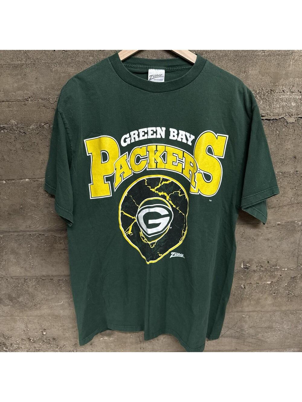 Vintage Zubaz Green Bay Packers T-shirt XL USA Made 90s NFL